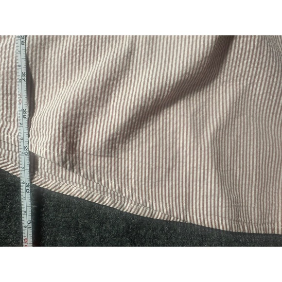 LL Bean Button Up Shirt Seersucker Colorful Light Pink Mens  XXL - Picture 5 of 6